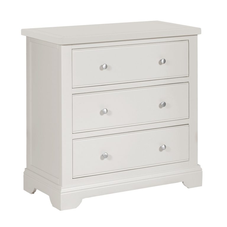 Berkeley Painted Grey 3 Drawer Chest of Drawers | Fully Assembled
