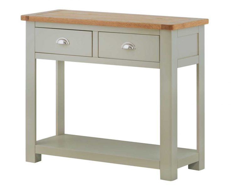 Classic Portland Painted Stone 2 Drawer Console Table