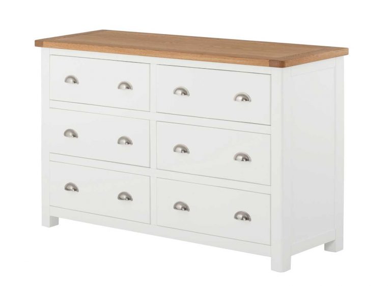 Classic Portland Painted White 6 Drawer Chest