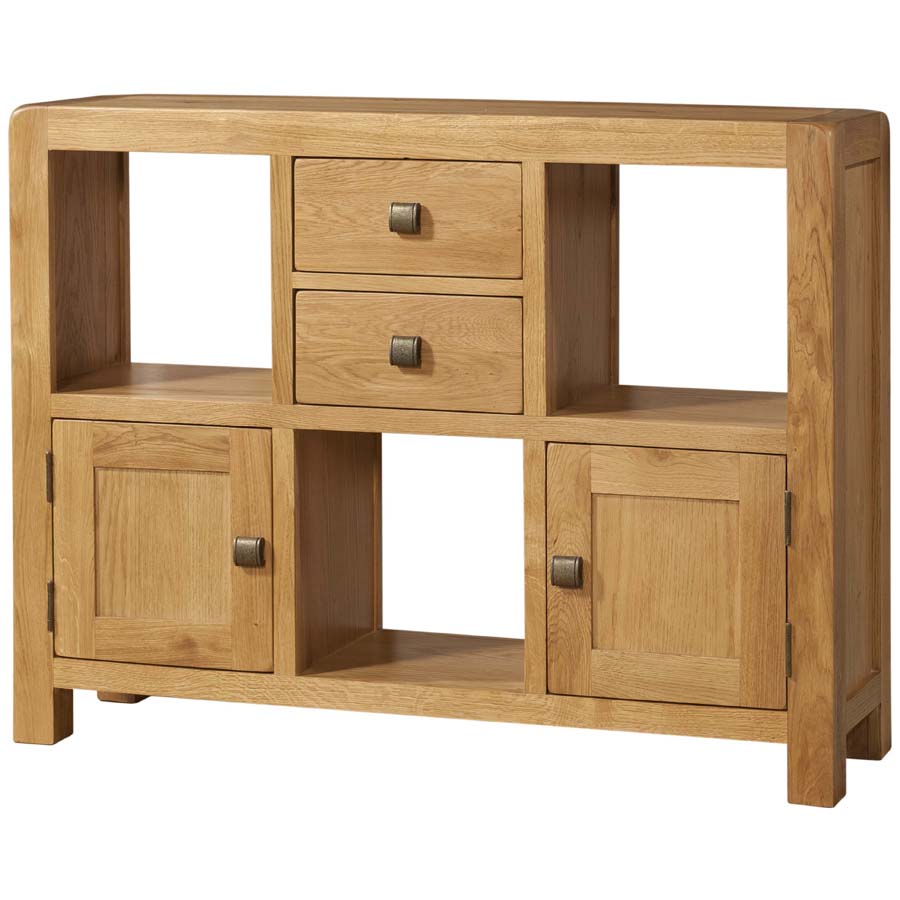 Waxed Oak Low Display Cabinet | Fully Assembled 1 Avon Oak Low Display Unit