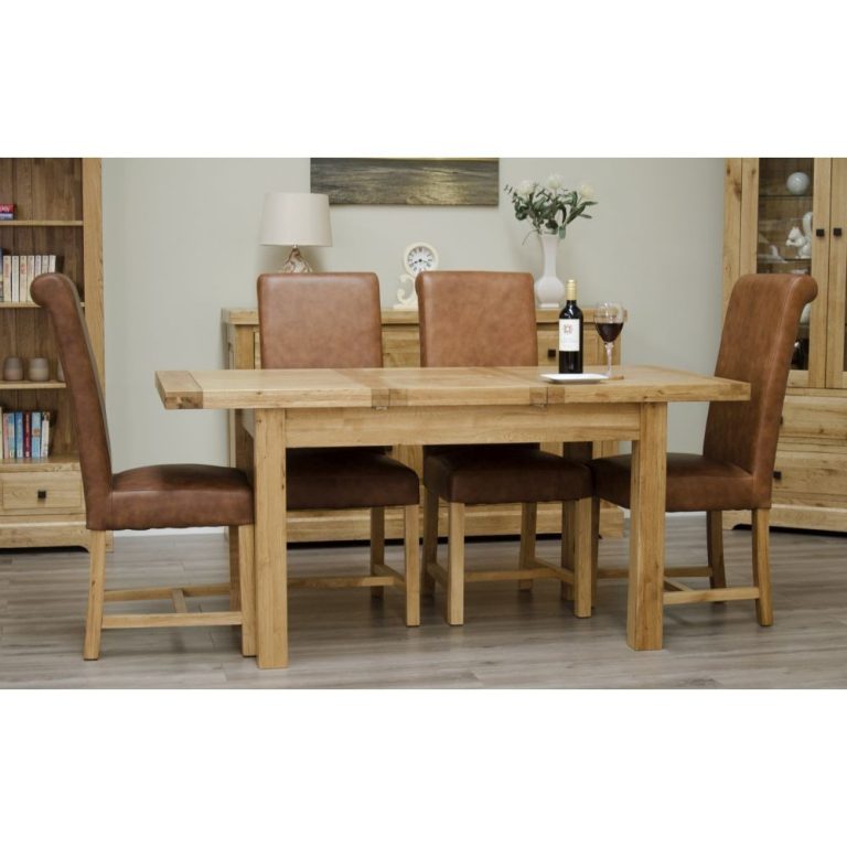 Deluxe Solid Oak Small Butterfly Dining Table