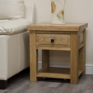 DLXLT_GAL Deluxe Solid Oak Lamp Table
