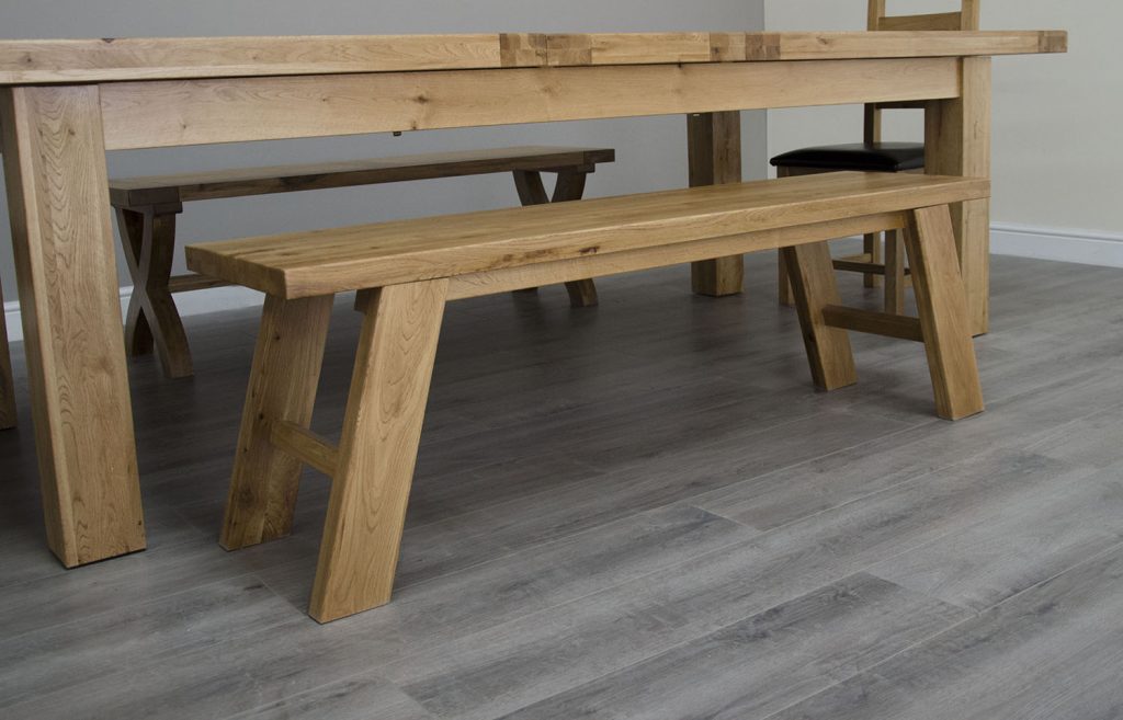 Homestyle Deluxe Solid Oak Standard Dining Bench