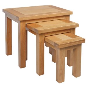 DOR076_nest_of_tables_versatile_3_tables_living_room_natural_oak_lacquered Oak Nest of 3 Tables