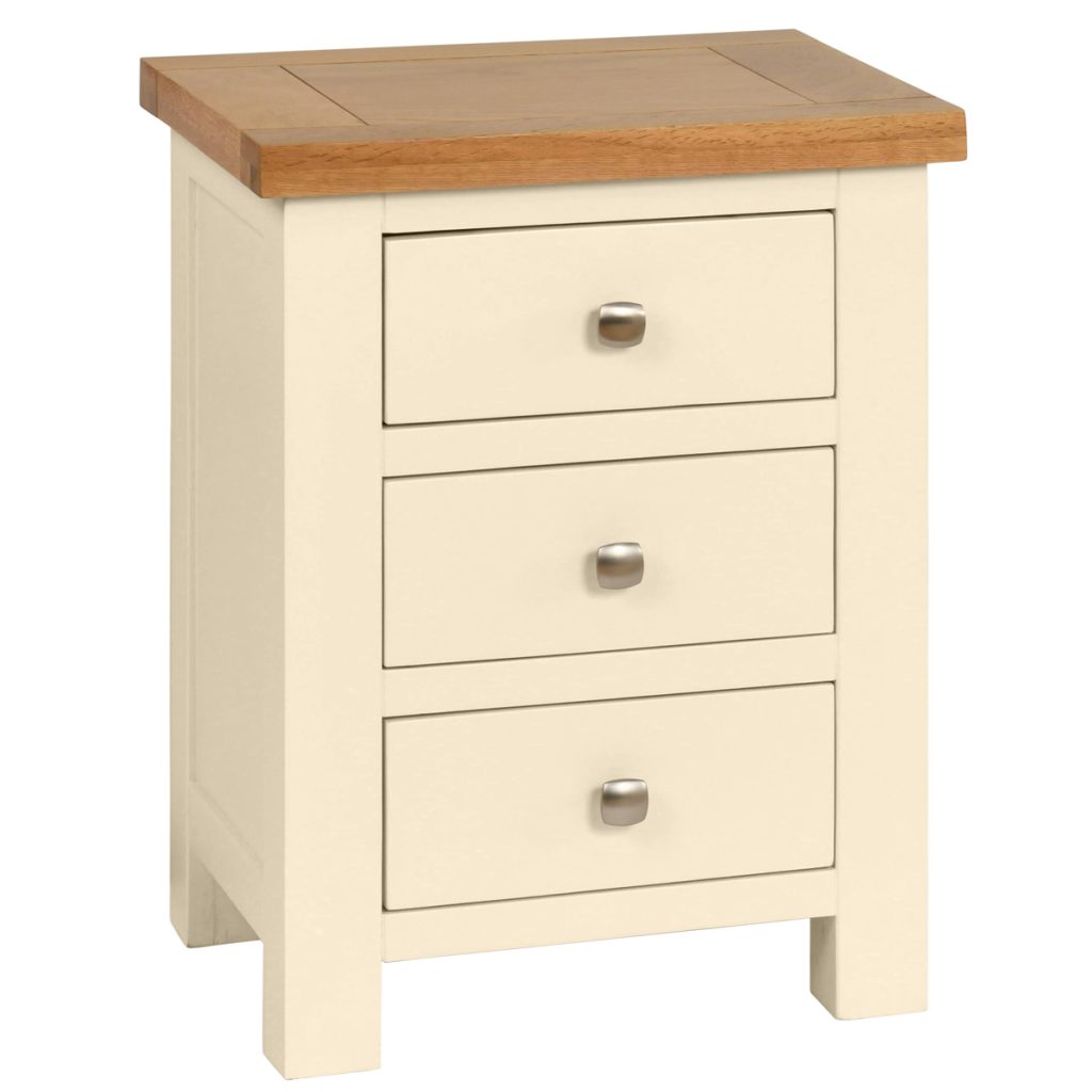 Dorset Ivory Painted 3 Drawer Bedside