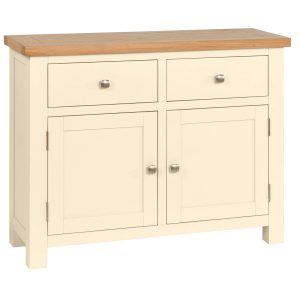 DPT051PI_painted_sideboard_2_drawers_doors_dining_living_hallway_storage_oak_top_ivory Dorset Ivory 2 Door Sideboard