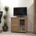 Homestyle Opus Solid Oak Small Glazed 3 Drawer 1 Door Sideboard | Fully Assembled