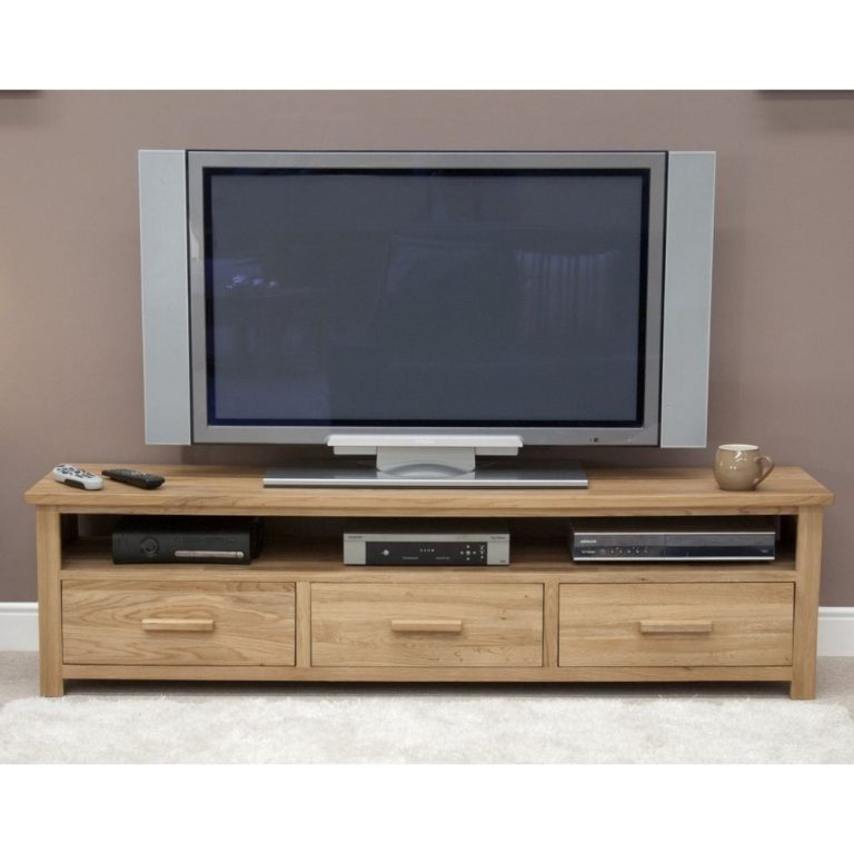 Opus Solid Oak Large Widescreen Television Cabinet