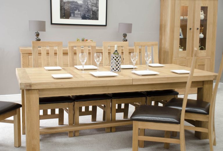 Bordeaux Oak Grand Extending Dining Table