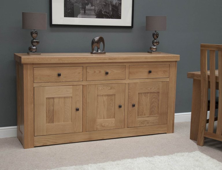 Bordeaux Oak 3 Door 3 Drawer Sideboard