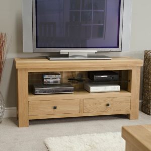 RG9_TV Bordeaux Oak 2 Drawer TV Unit