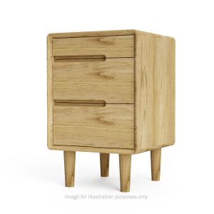 SCA3BS Scandic Oak 3 Drawer Bedside