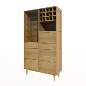 SCADRINKS_P1 Scandic Oak Drinks Cabinet