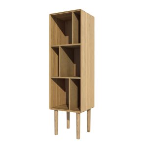SCANC_P1 Scandic Oak Narrow Bookcase