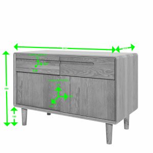 SCANU_P1_Annotated Scandic Oak Small Sideboard - Spec