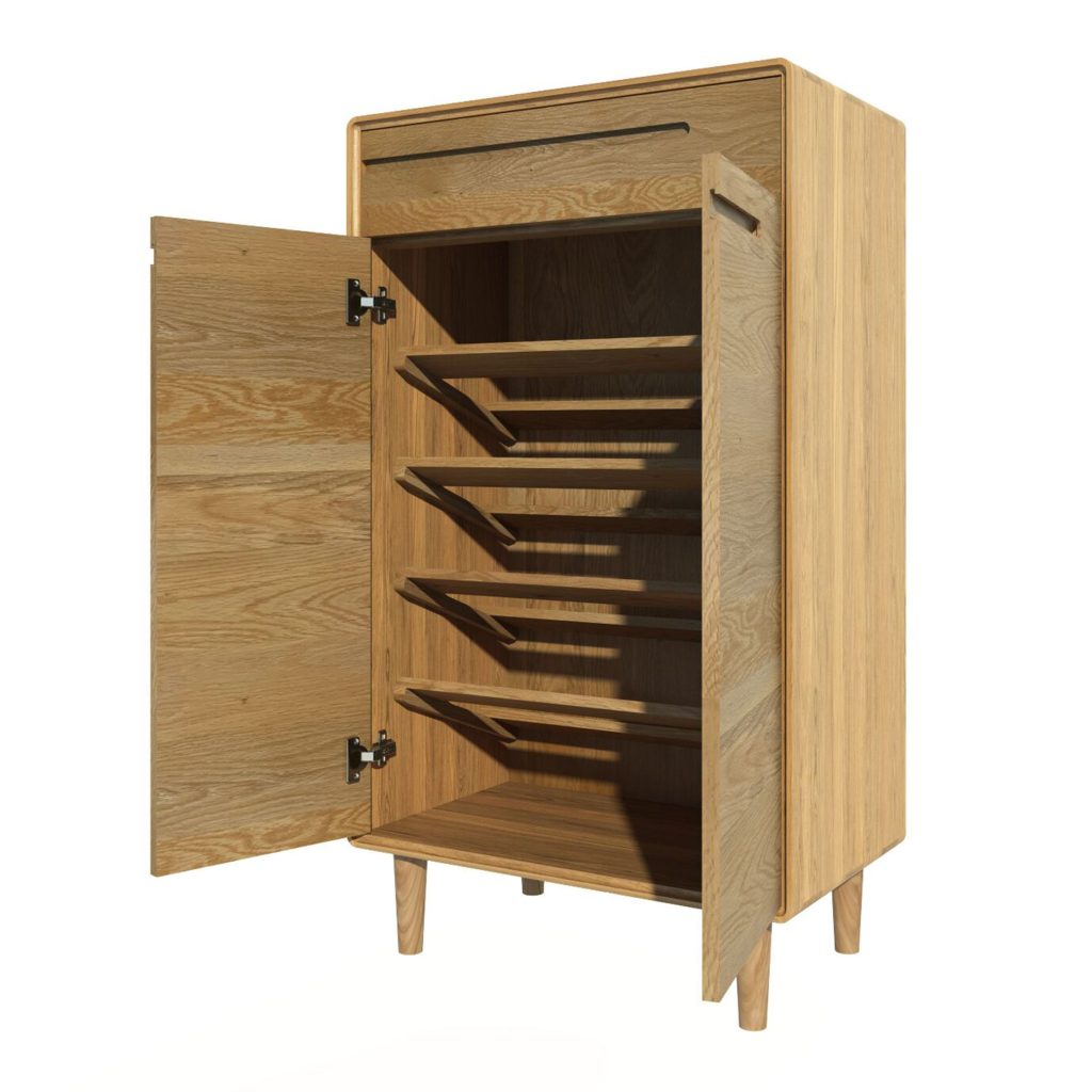 Scandic Oak Shoe Cabinet
