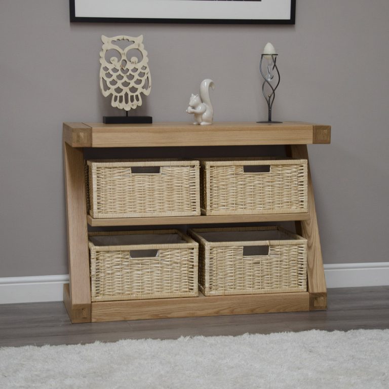 Z Solid Oak Console Table