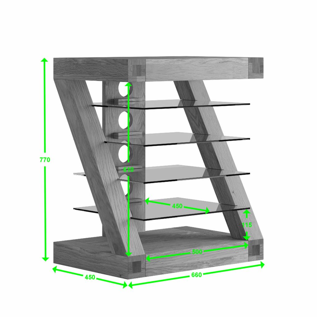 Z Solid Oak HiFi Unit - Spec