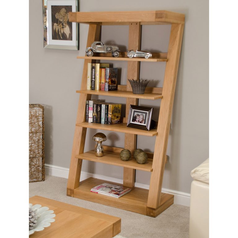 Z Solid Oak Large Bookcase