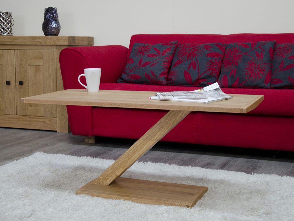 Z Solid Oak Modern Coffee Table