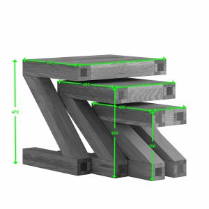 ZNEST_P1_Annotated Z Solid Oak Nest of 3 Tables - Spec