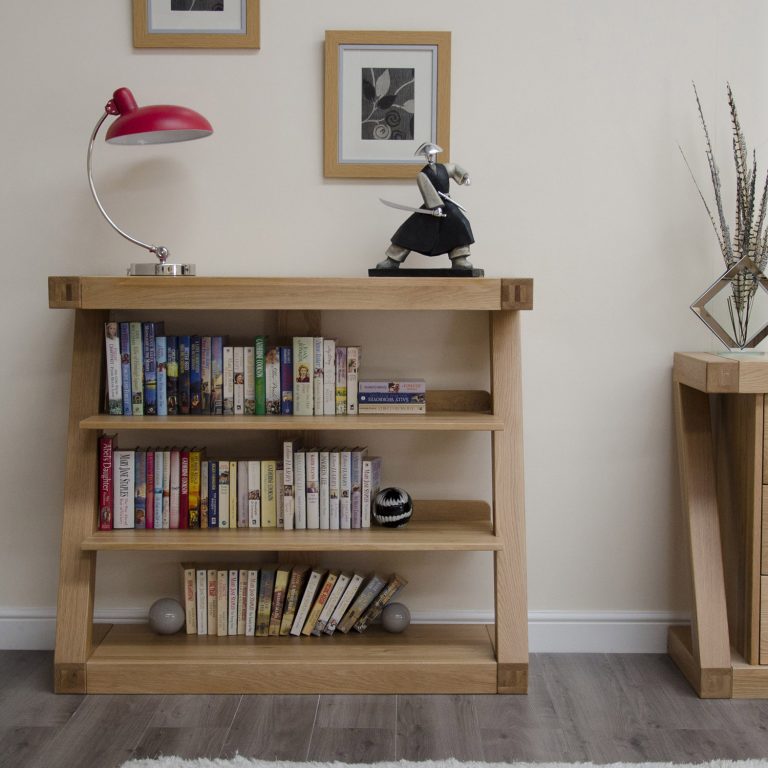 Z Solid Oak Small Bookcase