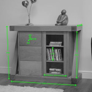 ZSMCH_D1_Annotated Z Solid Oak Small Sideboard - Spec