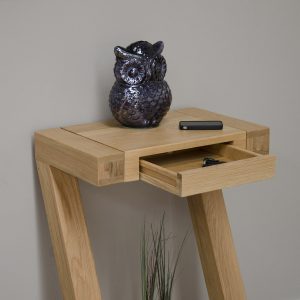 ZSMHT_D4 Z Solid Oak Small Console Table - Open