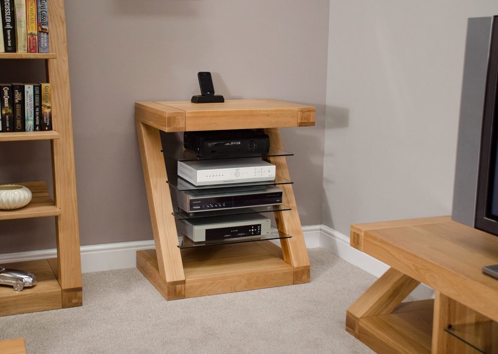 Z Solid Oak HiFi Unit