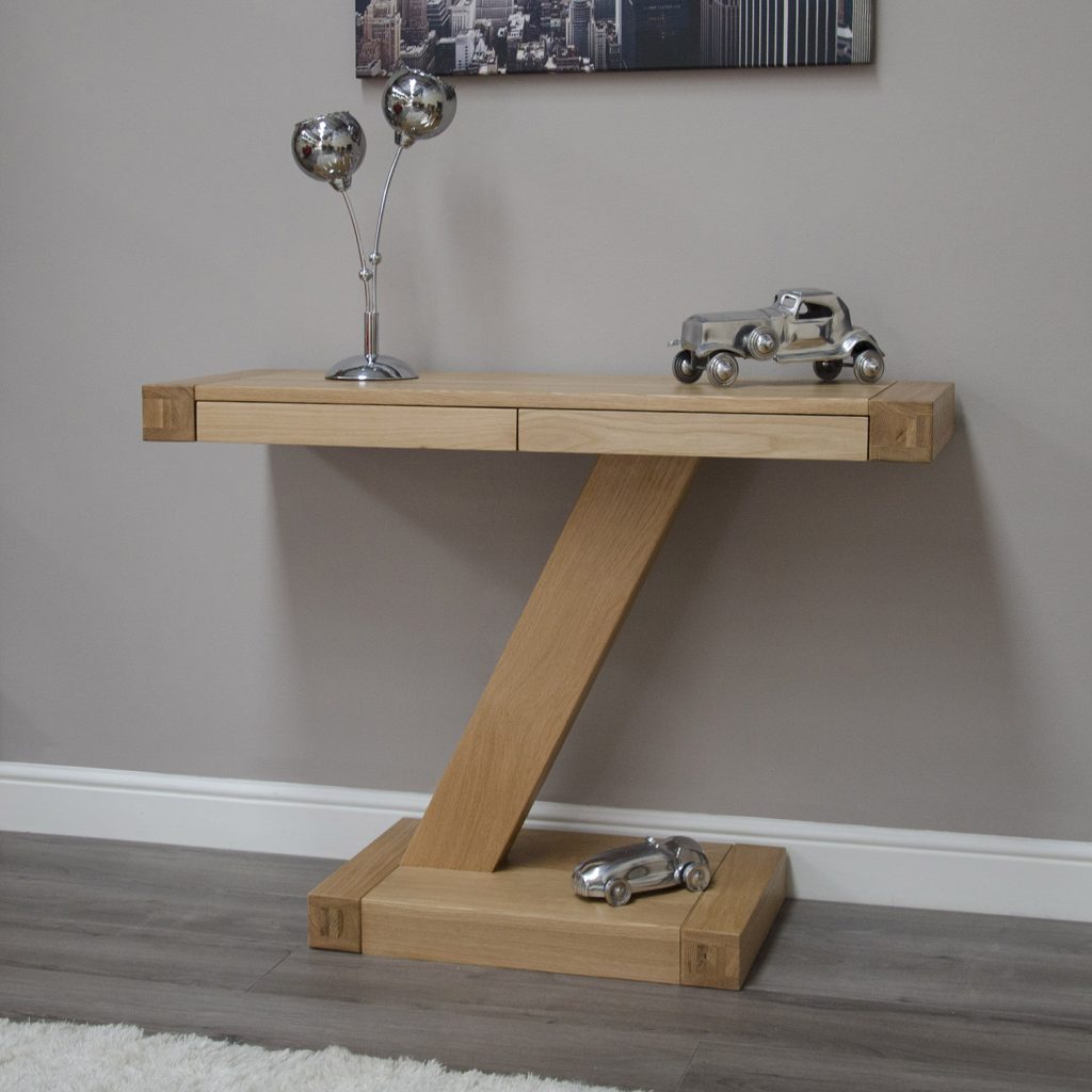 Z Solid Oak modern Console Table