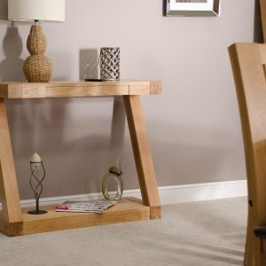 Z_HT_D1 Z Solid Oak Console Hall Table
