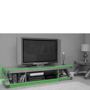Z Solid Oak Large Plasma TV Unit - Spec