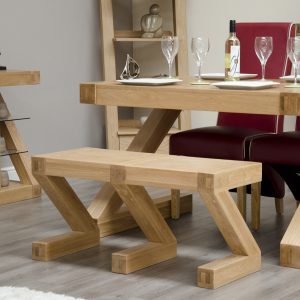 Z_SMBENCH_2 Z Solid Oak Small Dining Bench