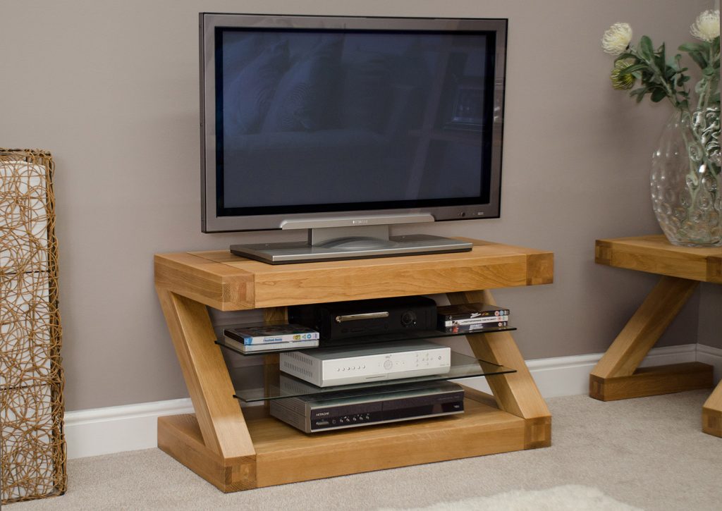 Z Solid Oak TV Unit