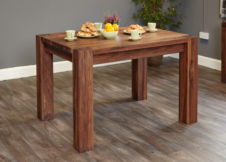Baumhaus Shiro Solid Walnut Dining Table (4 Seater)