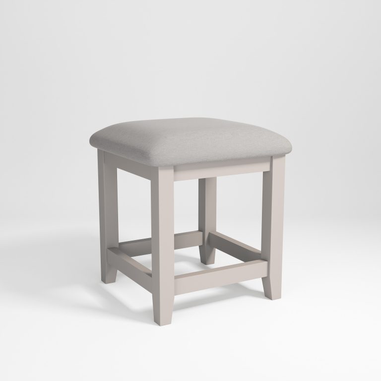 Hampshire Light Grey With Chalked Oak Tops Dressing Stool