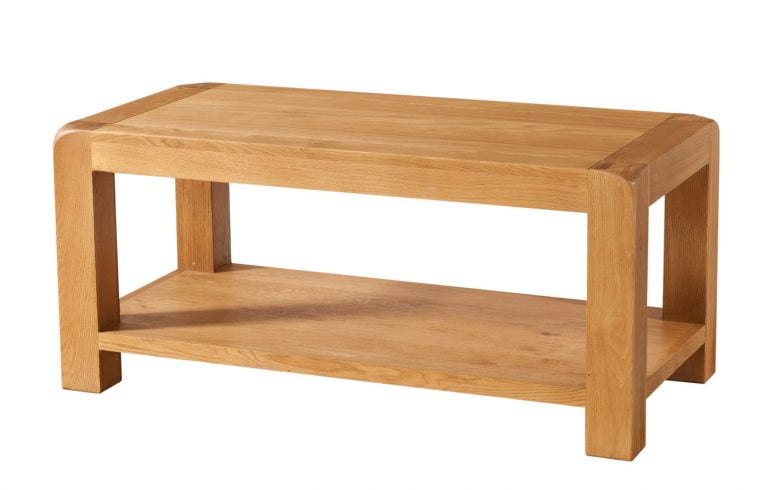 Avon Waxed Oak Coffee Table with Shelf