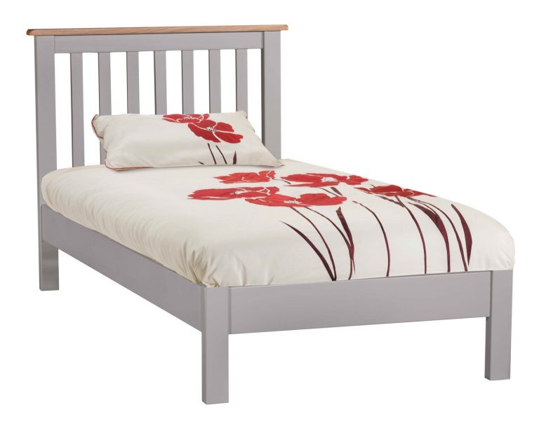 Homestyle Diamond Painted Grey 3′ Single Bed