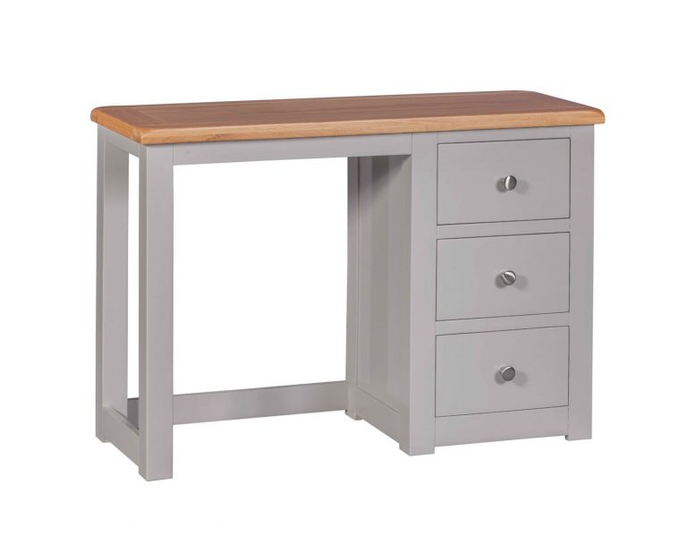Homestyle Diamond Painted Grey Dressing Table & Stool | Fully Assembled