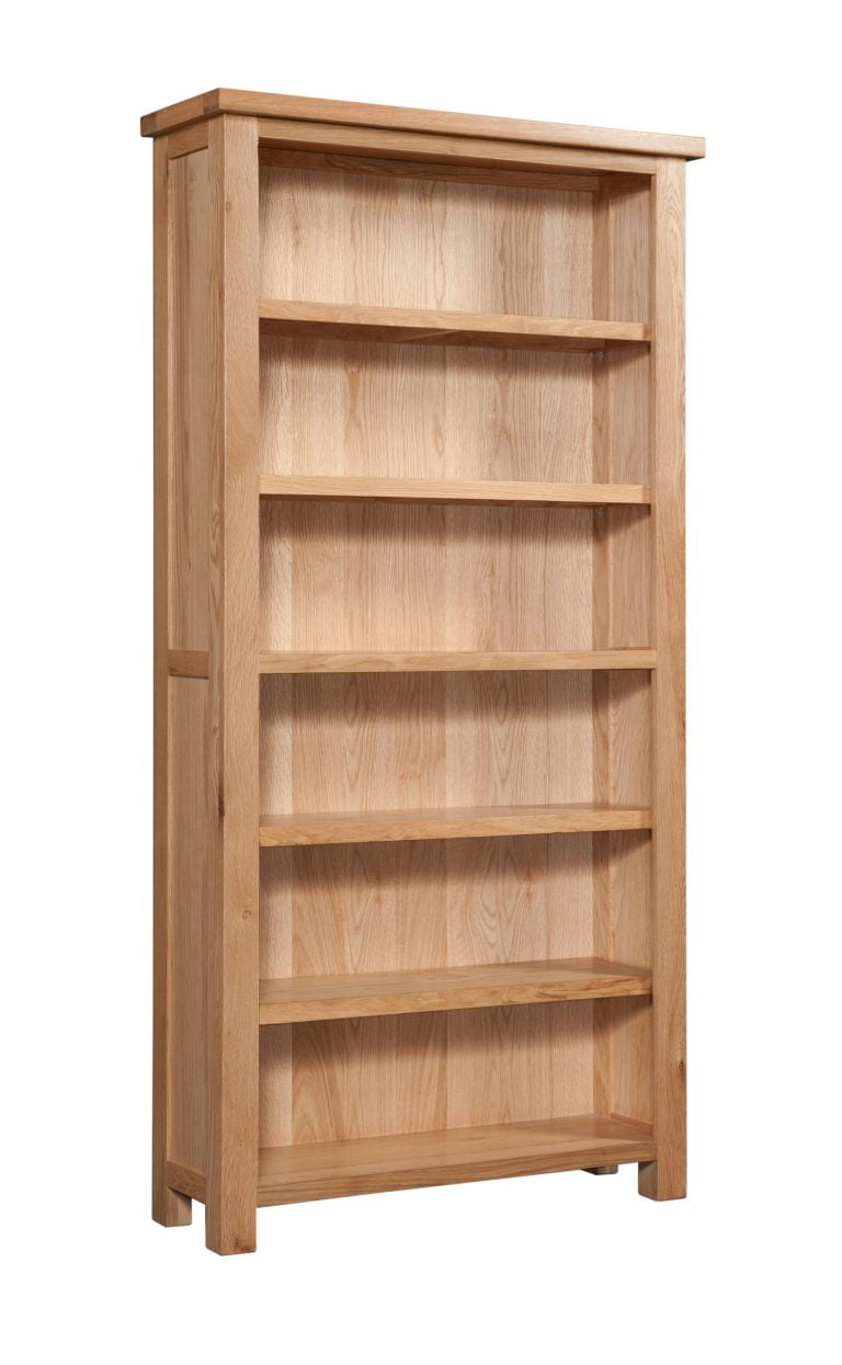 Devonshire Dorset Oak 6′ Bookcase With 5 Shelves | Fully Assembled
