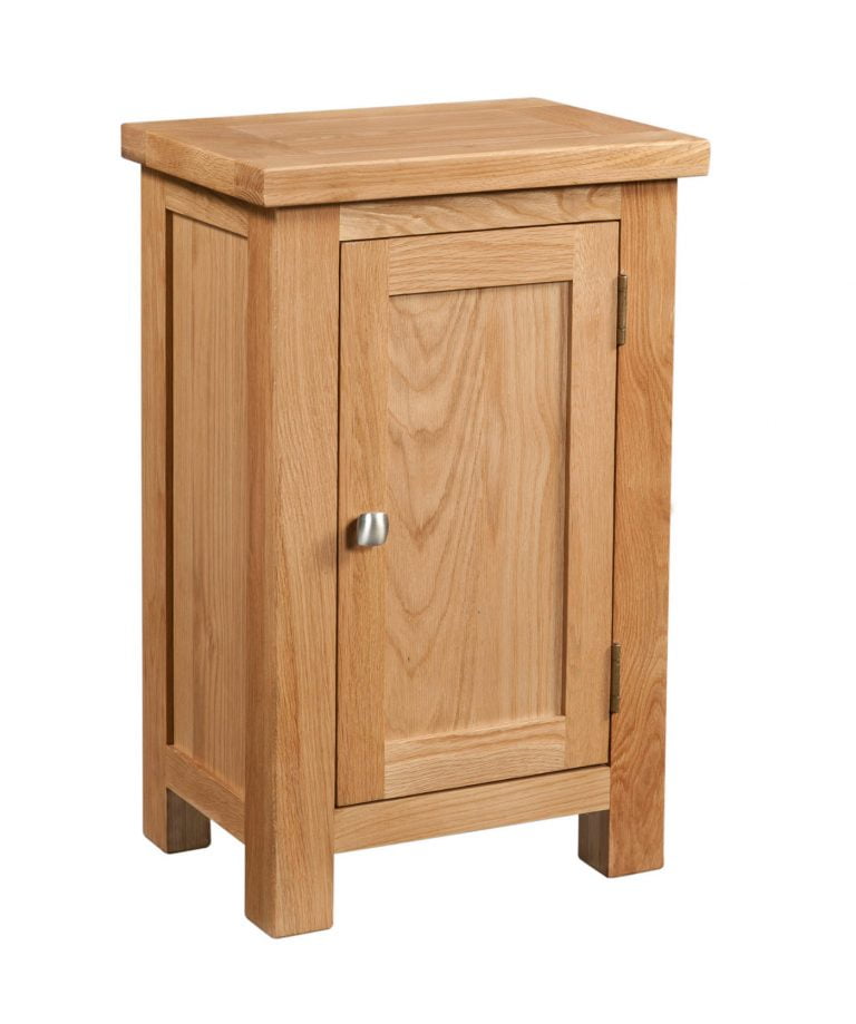 Devonshire Dorset Oak Small Cabinet 1 Door Sideboard | Fully Assembled