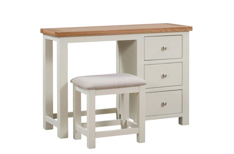 Devonshire Dorset Painted Ivory Dressing Table  and Stool (Mirror available separately) | Fully Assembled