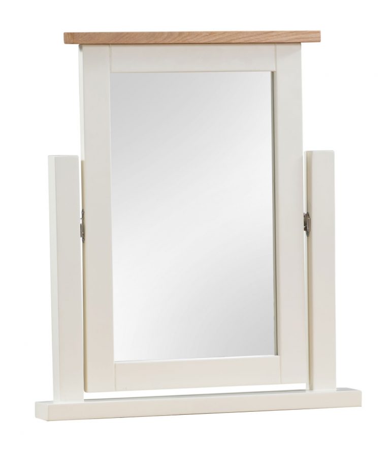 Devonshire Dorset Painted Ivory Dressing Table Mirror | Fully Assembled