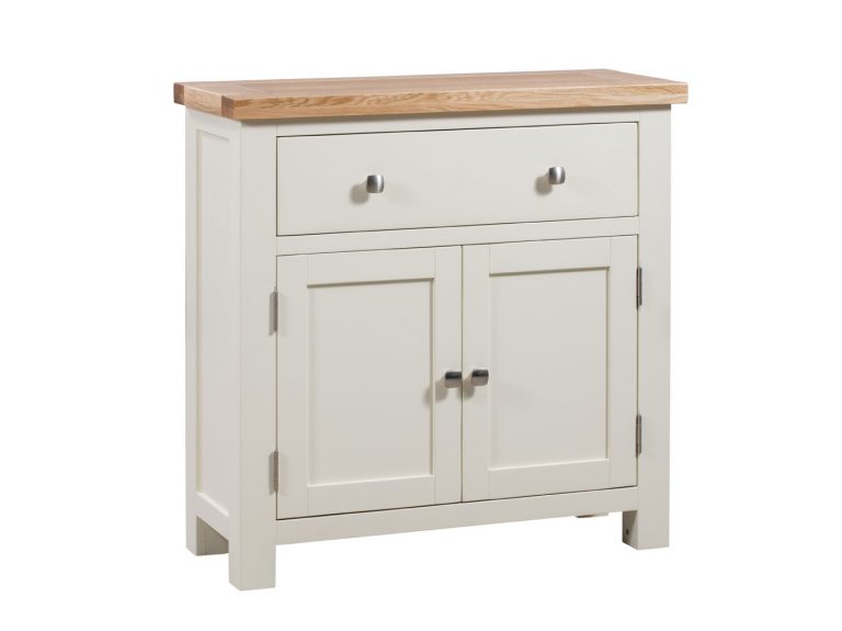 Devonshire Dorset Painted Ivory 1 Drawer, 2 Doors Small Sideboard | Fully Assembled