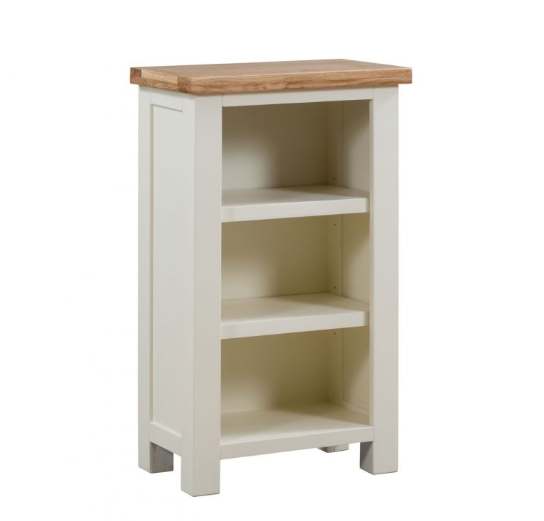 Devonshire Dorset Painted Ivory Small Bookcase | Fully Assembled