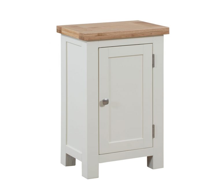 Devonshire Dorset Painted Ivory Small Cabinet 1 Door Sideboard | Fully Assembled