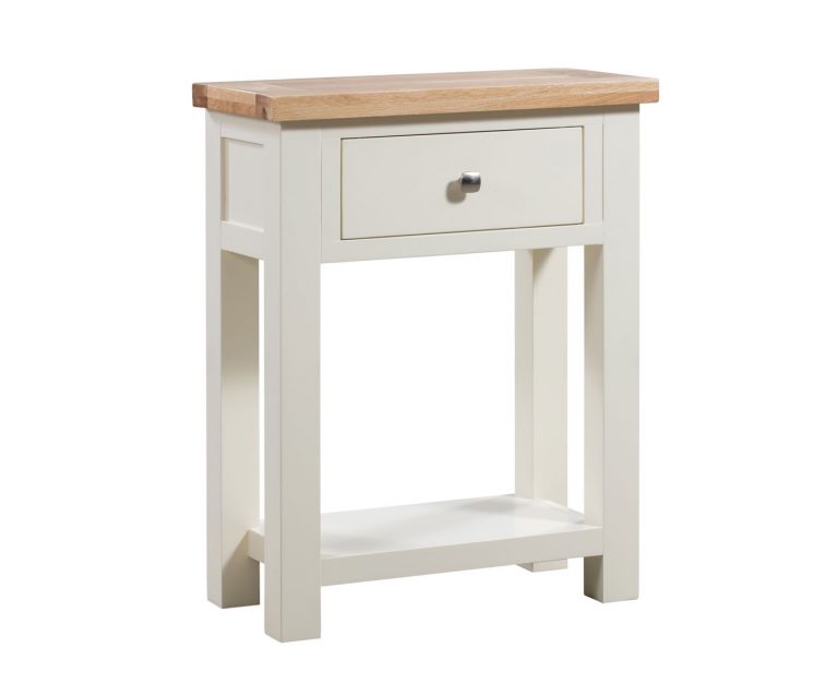 Devonshire Dorset Painted Ivory 1 Drawer Console Table