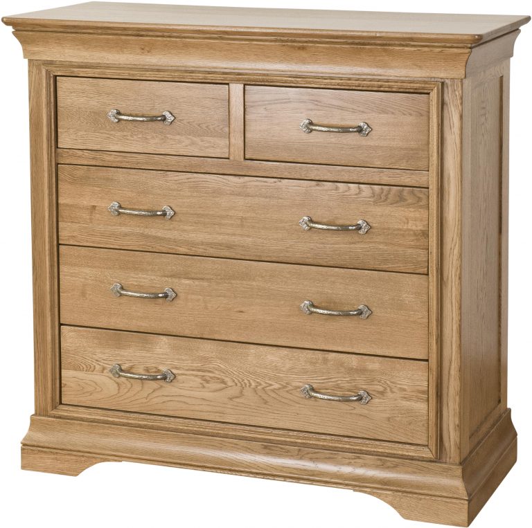 Normandy French Solid Oak 2 Over 3 Chest