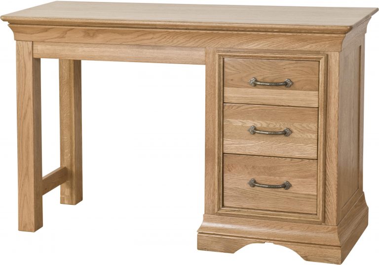 Normandy French Solid Oak Single Pedestal Dressing Table