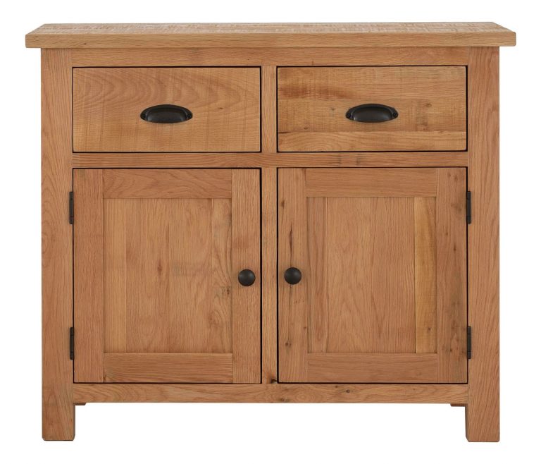 Besp-Oak Vancouver Sawn Oak Sideboard with 2 Drawers & 2 Doors | Fully Assembled
